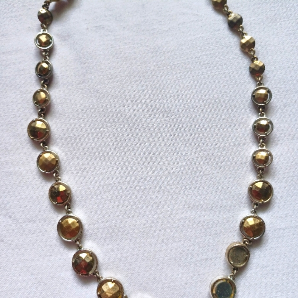 Necklace in gold and silver accent